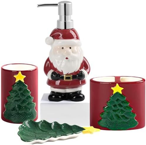 Juego de Accesorios de Baño Set de 4 Piezas de Cerámica, Decorativo, para Baño image 8