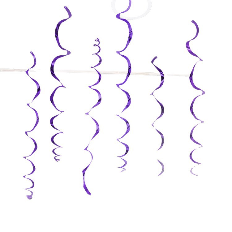 Simple Holiday Birthday Christmas Hanging Decorations Spiral Pvc Garland Window Corridor Ceiling Decoration Ornaments