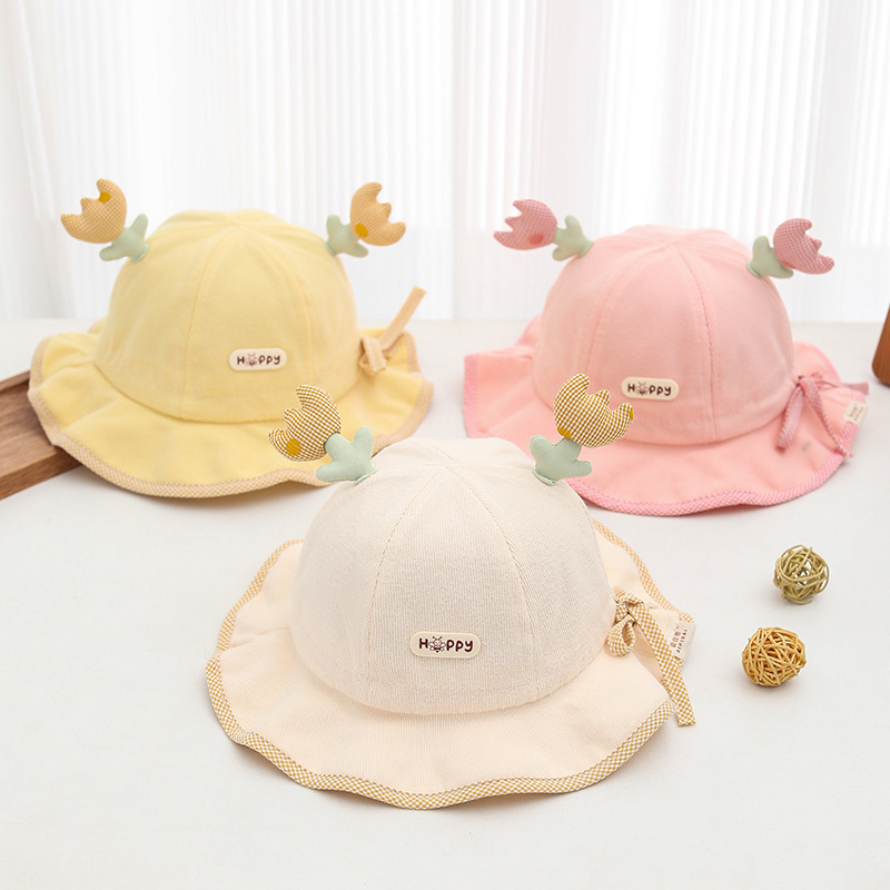 Sombrero de bebé primavera y otoño bebés lindos super lindos flores sombrero de pescador niñas sombrero de sombrero de sombrero ajustable