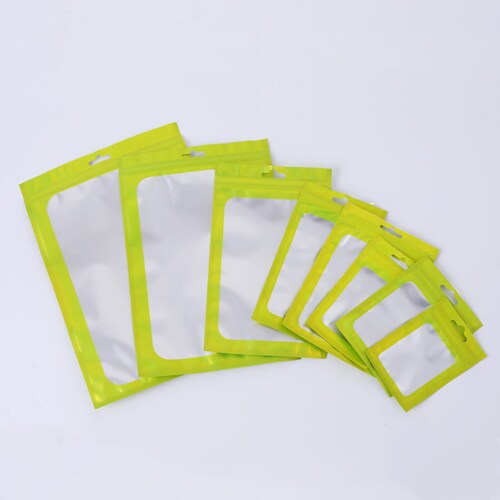 Colored ziplock bags for fishing gear, frosted yin and yang aluminum foil bags, electronic accessories jewelry bags, mobile phone case packaging bags