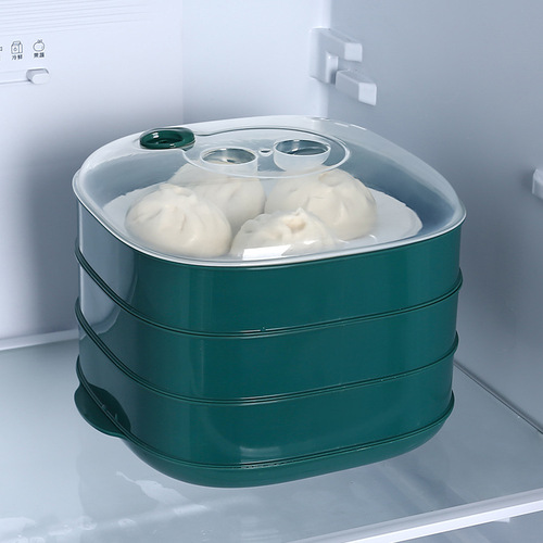 Microwave oven steamer office meal steamed bun heating plastic steamer container with lid multi-layer steaming box