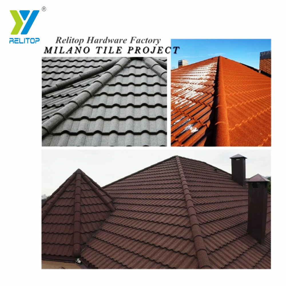 锐朗泰彩石金属古建瓦别墅屋顶瓦装饰型屋面瓦米兰型绿色