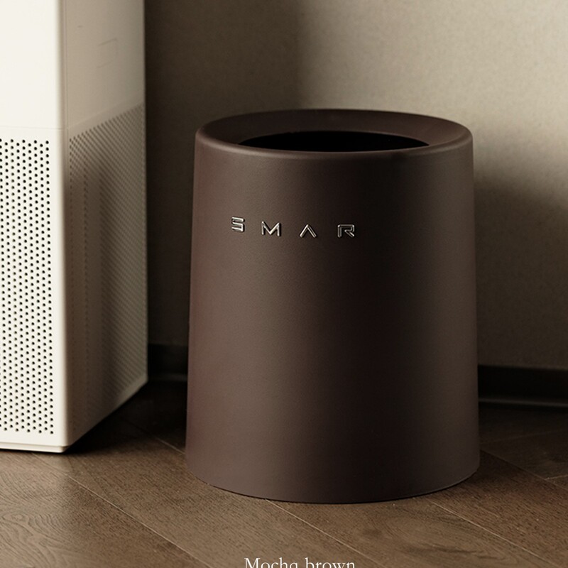 Trash Can Household 2025 New Large-Capacity Cream Style Living Room Kitchen Bedroom Toilet French Accessible Luxury Trash Can
