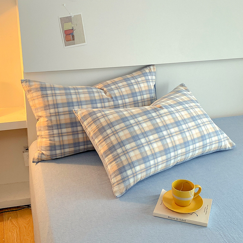 Green Bamboo-blue grid