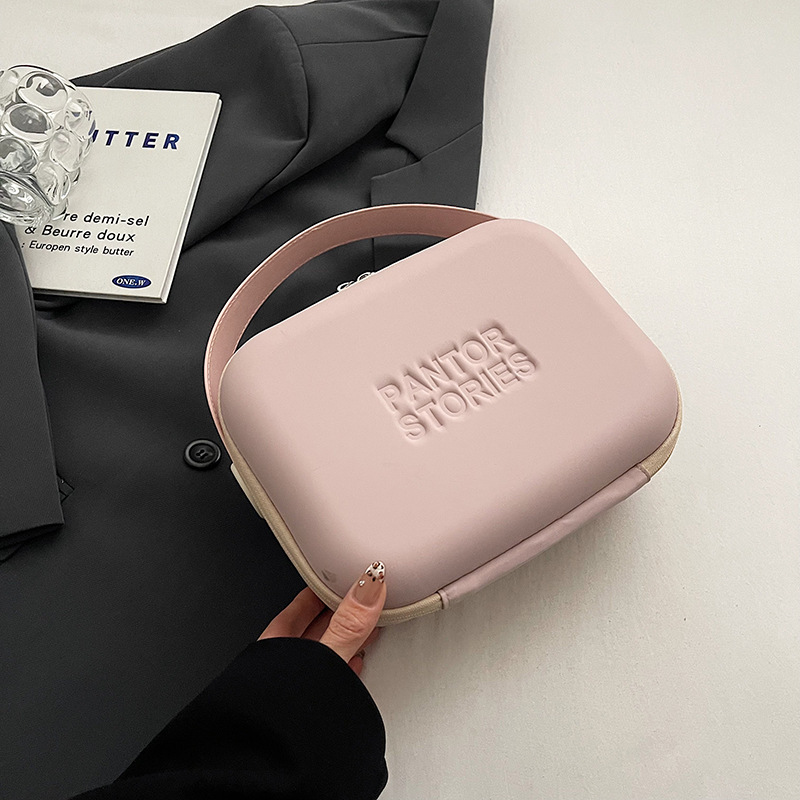 Bolsa de cosméticos portátil de dopamina 2024 nueva moda coreana nicho maleta de viaje de negocios caja de almacenamiento de silicona portátil