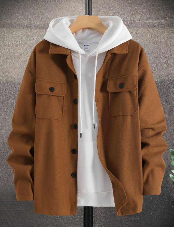 Men's Casual Woolen Jacket Classic Winter Coat For Autumn_voghion.com