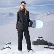 新款工装款滑雪服套装防风防水保暖透气滑雪衣裤男女同款批发代发