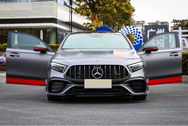 Applicable to 19-25 Mercedes-Benz A- Class W177 to A45amg Simple Narrow Body Encircling Front and Rear Bars Rear Lip Middle Net Cover Tail Throat