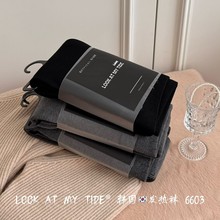 韩国6603发热袜300克打底袜miu系加绒加厚保暖秋冬提臀高腰连裤袜
