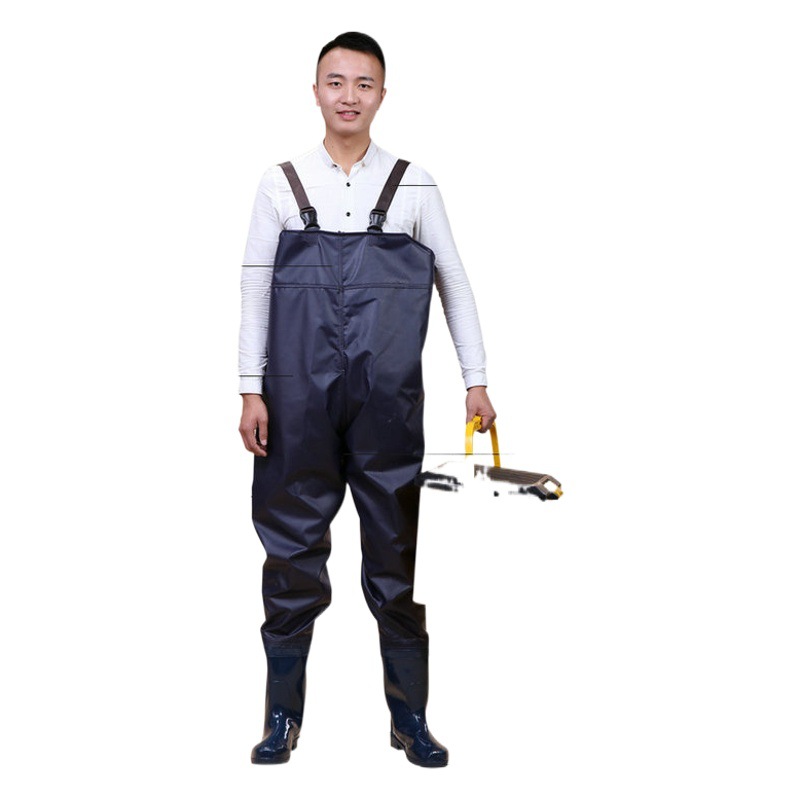 Beihai Outdoor Water Pants Luya Fishing Wading Pants Type 85 Blue Leather Pants Waterproof Water Rain Pants Fishing Clothes
