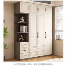 博鑫万家实木衣柜家用卧室衣服收纳柜子欧式大衣柜小户型婚房衣橱