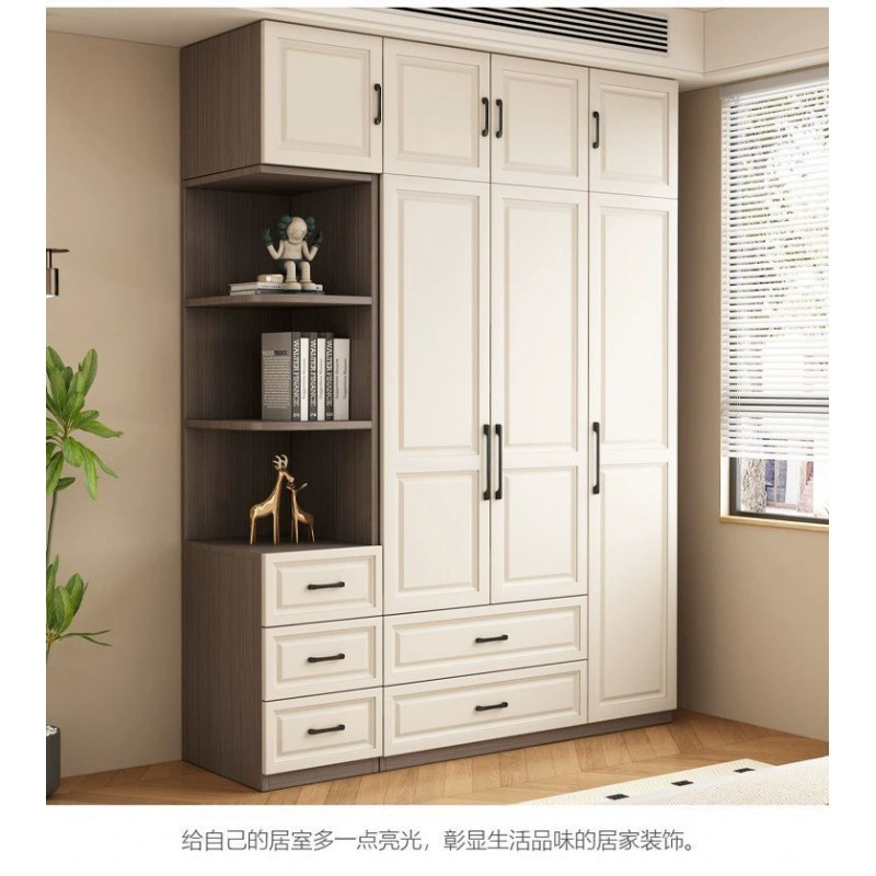 Шкаф для одежды из цельного дерева Boxinwan, шкаф для хранения одежды для дома, спальни, большой шкаф в европейском стиле, шкаф для маленькой квартиры, свадебной комнаты