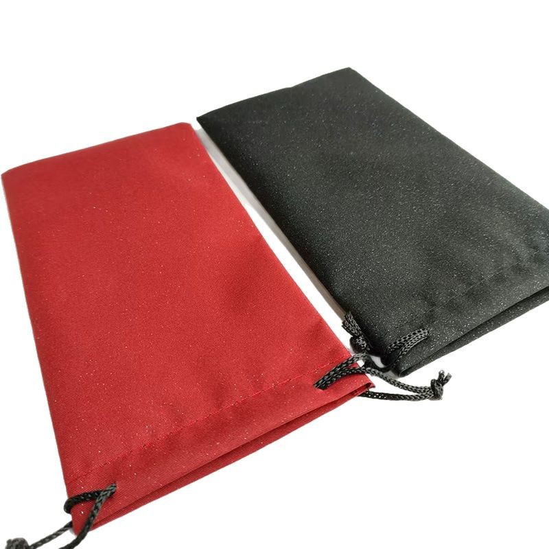Bolsa de gafas, gypsophila roja negra, bolsa de polvo de pelo rápido, bolsa de gafas de sol con cordón, bolsa de gafas de sol, bolsa de ojos