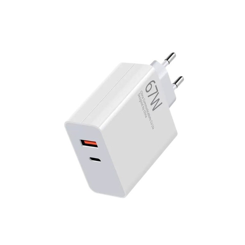 Aplicable a Xiaomi 120w Eurocargador Redmi teléfono 67w cabeza de carga rápida USB conjunto de cabeza de carga al por mayor transfronterizo