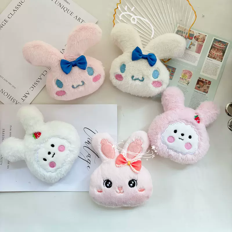 Cute plush doll, cartoon pin, rabbit, backpack, decorative accessory, badge, wholesale