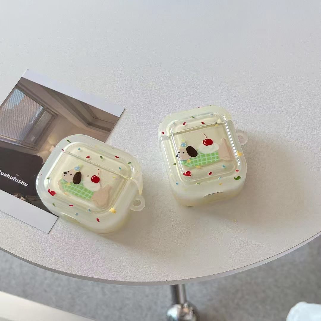Cherry Weasel Dog para AirPods 4 generación de auriculares Airpodspro 2 generación 3 generación de estuche Bluetooth