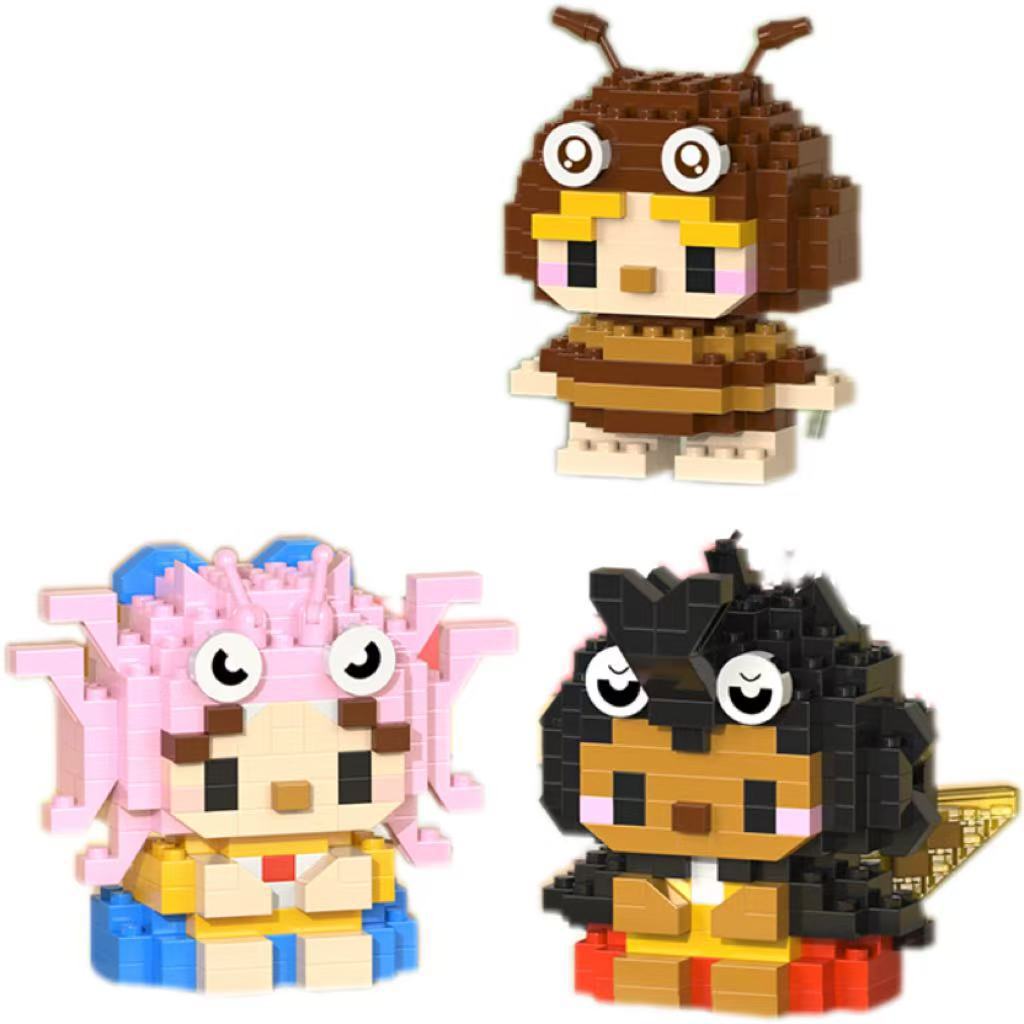 Compatible con muñecos de dibujos animados de elfos de insectos de Lego, bloques de construcción ensamblados, caja ciega, juguetes para niños, adornos, regalos para niñas