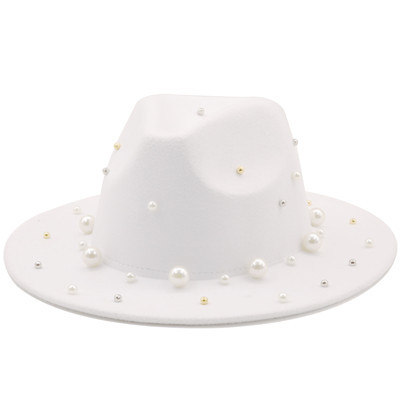 40g Weight Housewarming, Anniversary, Business, Wedding, Birthday, Festival Occasion Solid Color Pattern Unisex Gender Basic Style Royal Blue, White, Red, Camel, Black Color Retro Woolen Jazz Big Brim Top Hat 无