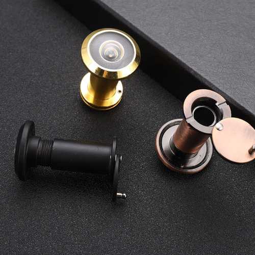 Cat's eye wooden door hotel door mirror sheep's eye with back cover zinc alloy high definition wide angle metal anti-theft door mirror universal
