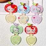 卡通冰透苹果勺子亚克力配件DIY头饰发夹手机壳贴片洞洞鞋花配件