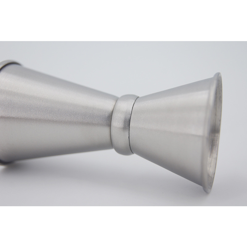 304 taza de vino de doble cabeza de acero inoxidable espesado curling cóctel taza de medición de cóctel taza de medición con traje de escala
