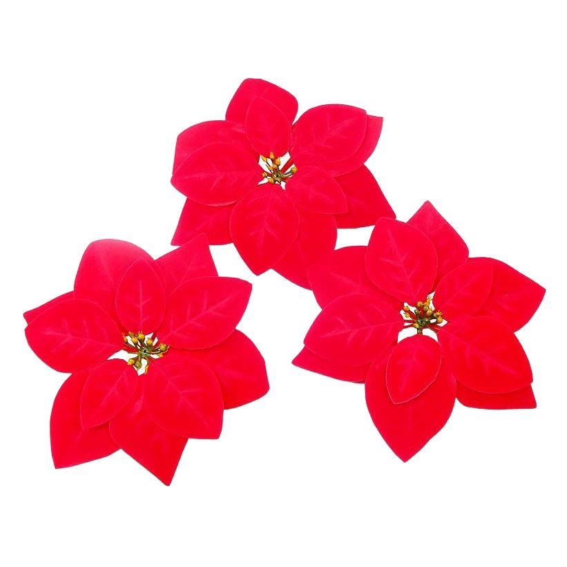 Моделирование Рождественский Цветок Оптовая Рождественские Украшения Поинсеттиа Поддельный Цветок Праздник Новый Год Искусственный Цветок Рождественская Елка Украшения