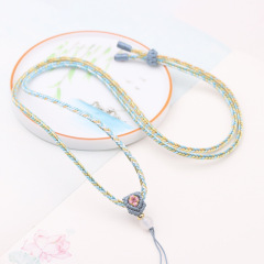 桃の花の八股の掛け縄diyは玉器の黄金を縛ります。