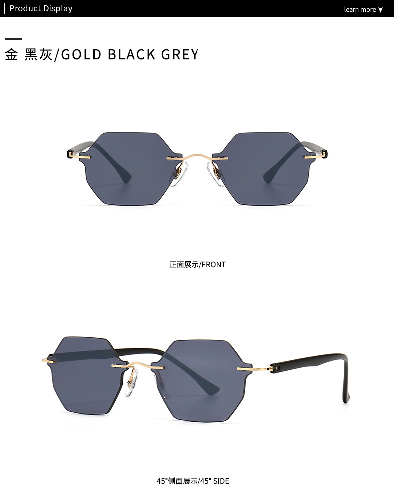 Classic Sunglasses European American Square Sunglasses Female display picture 2