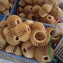 个性玻璃布艺木艺黄色灯罩圆形E27球形开口餐厅客厅单头吊灯家用