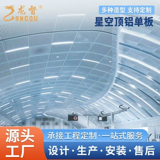 单板定制吊顶冲孔铝扣板星空幕墙雕花铝板门头氟碳漆镂空天花弧形