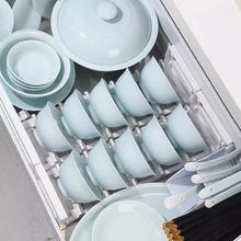 景德镇碗碟套装家用高品质高白泥陶瓷餐具釉下彩高温碗盘碟子自选