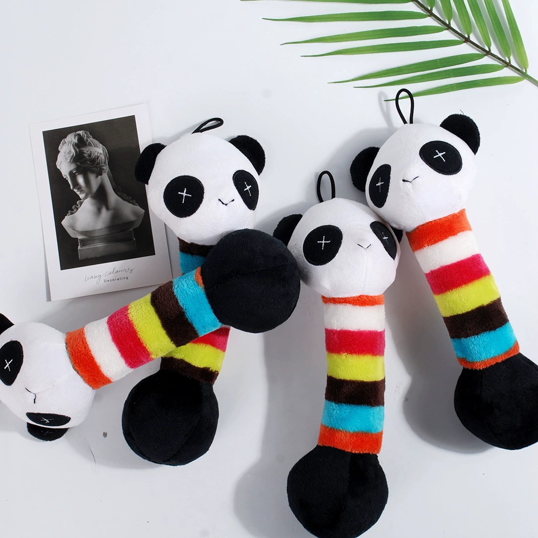 Игрушка для домашних животных плюшевая звуковая декомпрессионная игрушка для укуса собаки мультфильм панда большая куриная нога игрушка для кошек