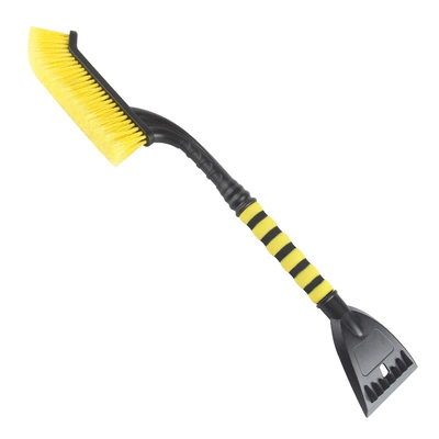 Car snow shovel brush detachable cleaning tool car snow scraper winter deicing two-in-one car snow shovel (Car cleaning tools) - yellow-black