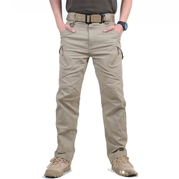 Cross-Border Outdoor Multi-Pocket Wear-Resistant Tactical Pants X9 Loose Waterproof Fishing Hiking Men's Workwear Tactical Trousers Tk
