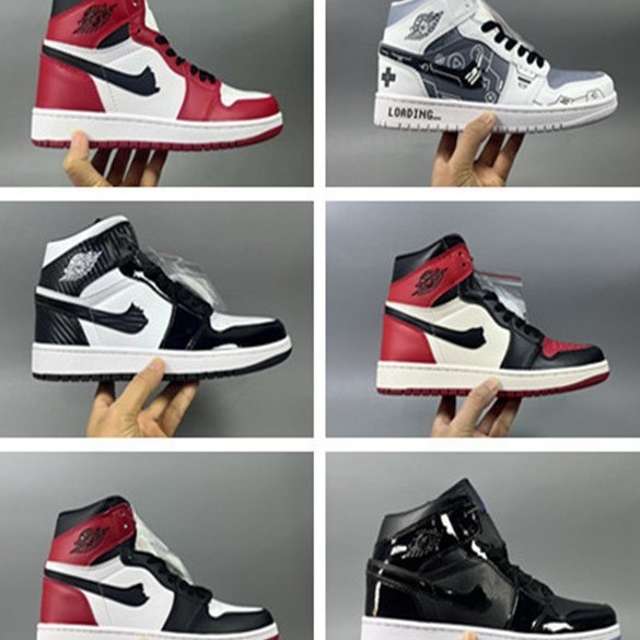Branded Sports Aj1 High-Top Reverse Swoosh Jordan 1 Hiroshi Fujiwara Retro Men's and Women's Couple Sneakers Sports Shoes