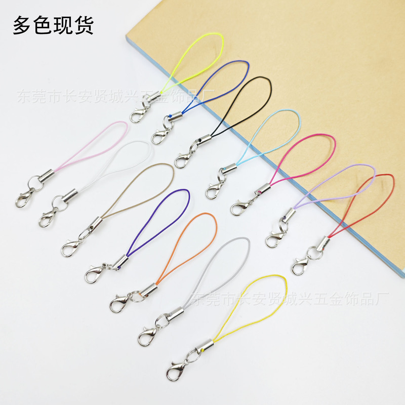 Source direct color lobster buckle mobile phone rope crafts mobile phone chain diy accessories U disk doll hanging rope