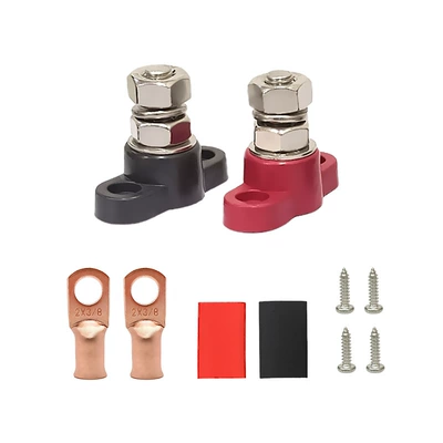 saloon yacht battery modified connection – Power supply, ignition system accessories - a-pair-of-38-binding-posts-2-wire-noses-heat-shrink-tube