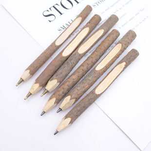 Creative Wood Color Branch Ballpoint Pen Retro Pine Wood Material Wooden Pen Advertising Promotion Printable Logo
