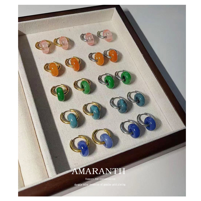 Fashion Geometric Stainless Steel Plating Earrings 1 Pair