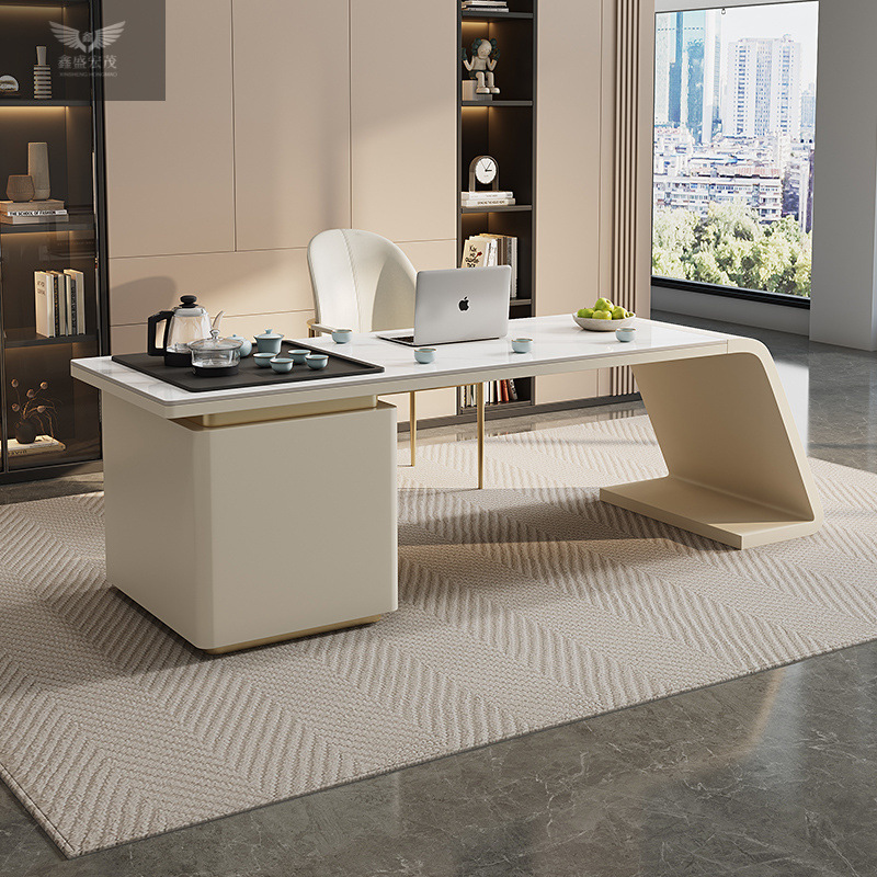 Nueva combinación de mesas y sillas de té de roca, diseño moderno simple y de moda, oficina en el hogar, balcón integrado, mesa de té