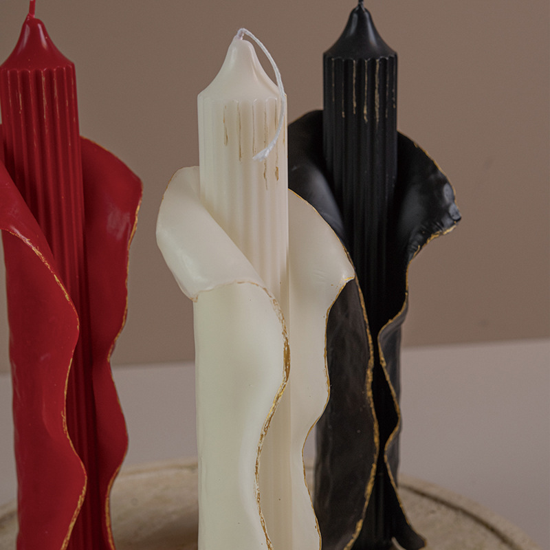 Francés retro mano elegante modelado banana cerilla de vela nicho no fumador cena de luces de vela de alta calidad decoración para el hogar