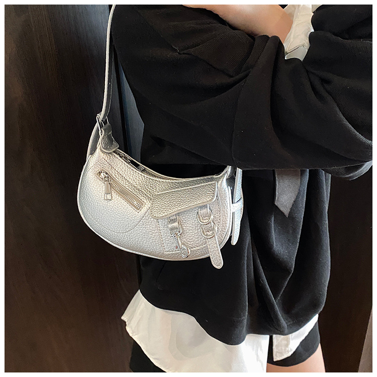 Underarm trendy and fashionable dumpling bag for women, simple and versatile Korean style single-shoulder bag, 2025 new niche design crossbody bag undefined