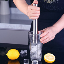 加厚加重实心304不锈钢碎冰棒酒吧调酒捣碎器水果捣汁器柠檬锤压