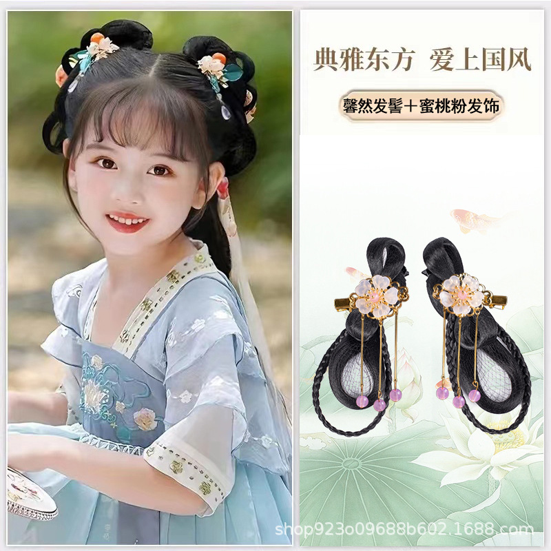 신란 헤어 롤빵 SKU 복숭아 파우더 헤어 액세서리