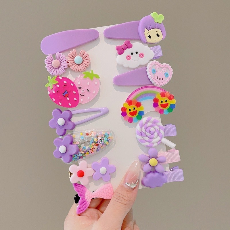 Pinza para el cabello para niños de dibujos animados coreanos, clip para flequillo en la frente femenina, horquilla rota lateral, horquilla de sentido avanzado, clip para bebé, tocado