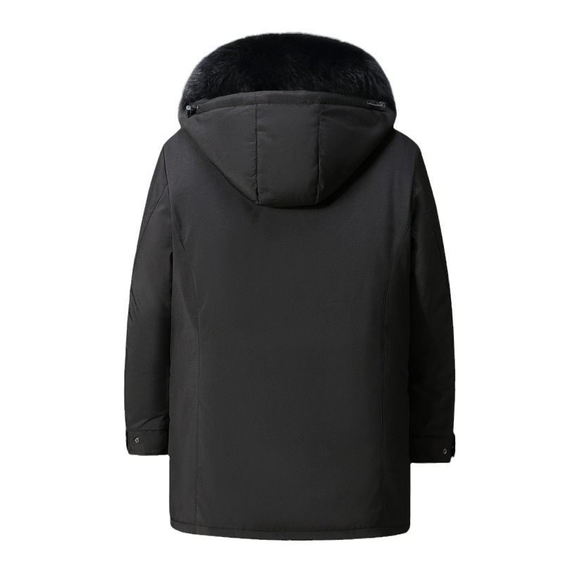 Herrenbekleidung Seiden-Baumwolljacke für Herren, mittellange Papa-Jacke für mittleres und älteres Alter_voghion.com