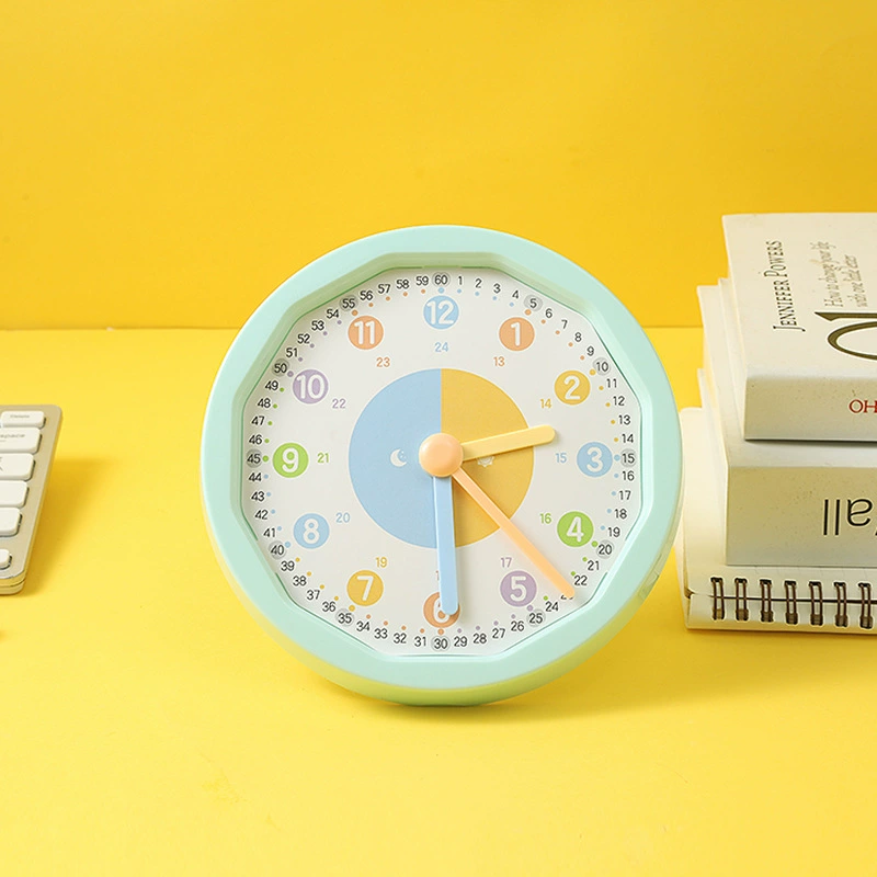 Morning Light Learning Clock ASD998K3 three-pin linkage teaching clock 12/24-hour student learning clock