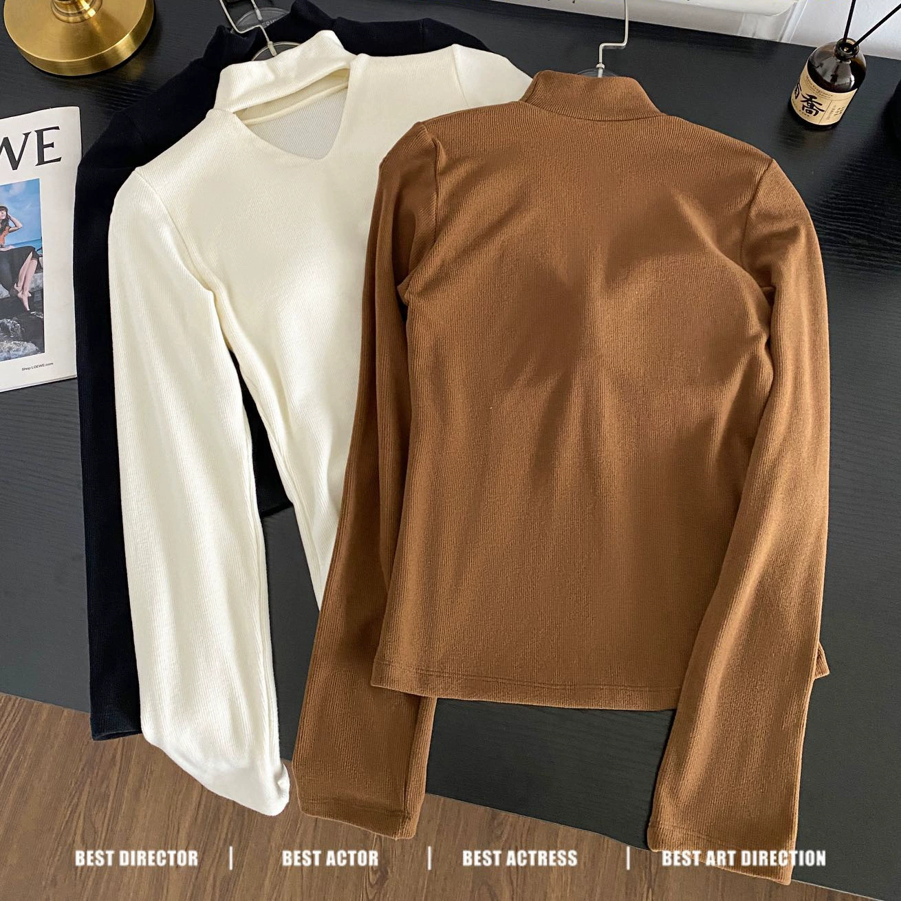 Двухсторонний шерстяной кашемир, сексуальная утепляющая демисезонная кофточка с длинным рукавом, термобелье, с чашками