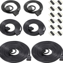 4Pin RGB延长线LED灯条连接器50CM/1M/2米12针5050/3528七彩灯带