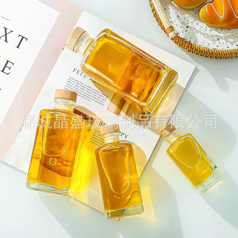 玻璃白酒瓶一斤装果酒自酿酒分装瓶家用密封包装存酒瓶青梅酒瓶